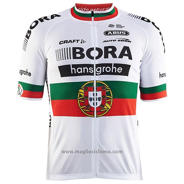 2017 Abbigliamento Ciclismo Bora Campione Portogallo Manica Corta e Salopette